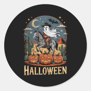 Sticker Rond Chevauchée fantôme saison Halloween