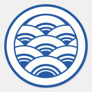 Sticker Rond Chevauchement d'ondes en cercle
