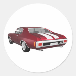 Sticker Rond Chevelle 1970 solides solubles : La sucrerie Apple