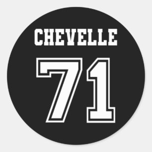 Sticker Rond Chevelle de Jersey Style 71 1971