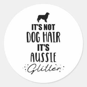 Sticker Rond Cheveux de chien sa parties scintillant australien