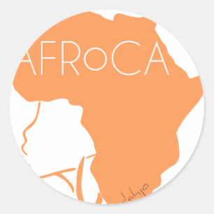 Sticker Rond Cheveux noirs naturels Afro