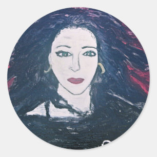 STICKER ROND CHEVEUX SAUVAGES ROYAUME-UNI