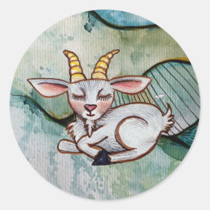 Sticker Rond Chèvre