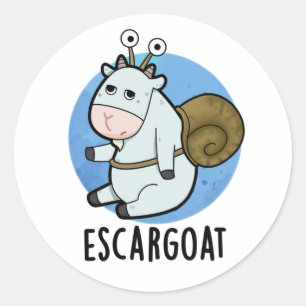 Sticker Rond Chèvre d'Escar Amusant tourte d'escargot française