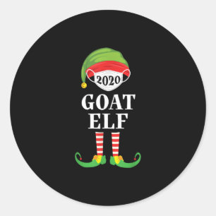 Sticker Rond Chèvre Elf Correspondance Groupe de Noël Famille