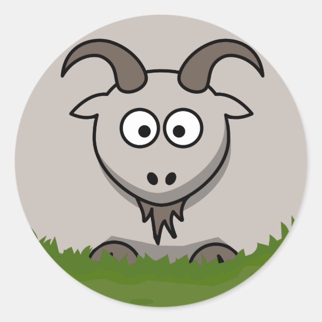 Sticker Rond Chèvre ronde (Devant)
