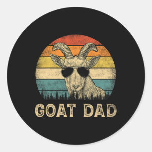 Sticker Rond Chèvre vintage Papa Chèvre Amateurs de chèvre Papa