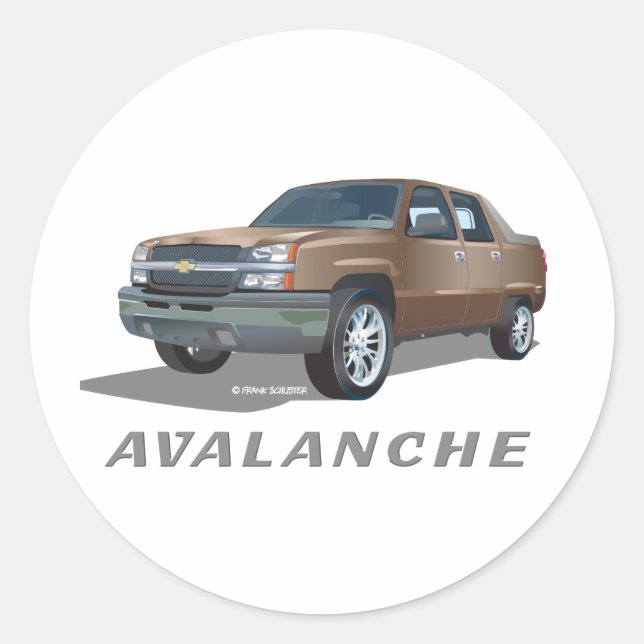 Sticker Rond Chevrolet Avalanche Gold (Devant)