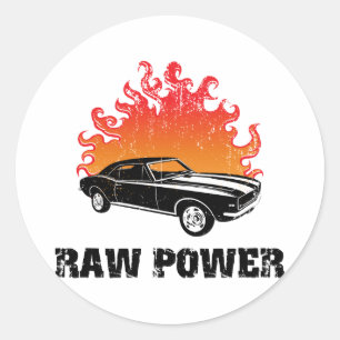 Sticker Rond Chevrolet Camaro 1967 solides solubles 396