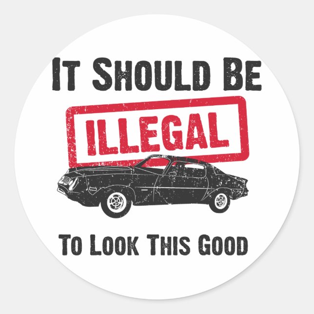 Sticker Rond Chevrolet Camaro Z28 1978 (Devant)