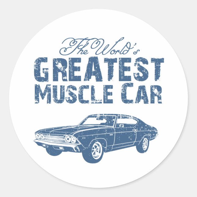 Sticker Rond Chevrolet Chevelle 396 SS 1969 (Devant)