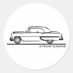 Sticker Rond Chevrolet Convertible Bel Air 1953
