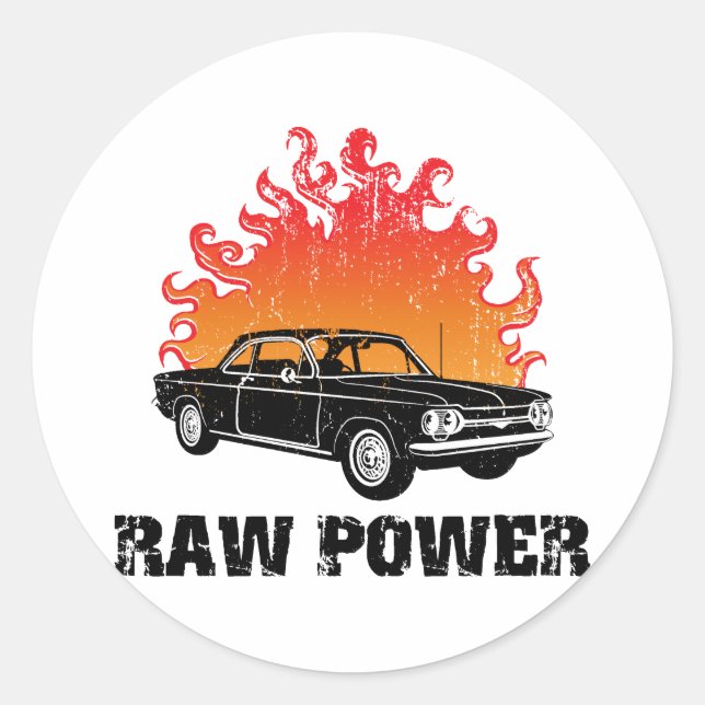 Sticker Rond Chevrolet Corvair 1964 (Devant)