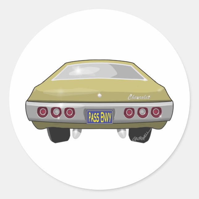 Sticker Rond Chevrolet Impala 1968 (Devant)