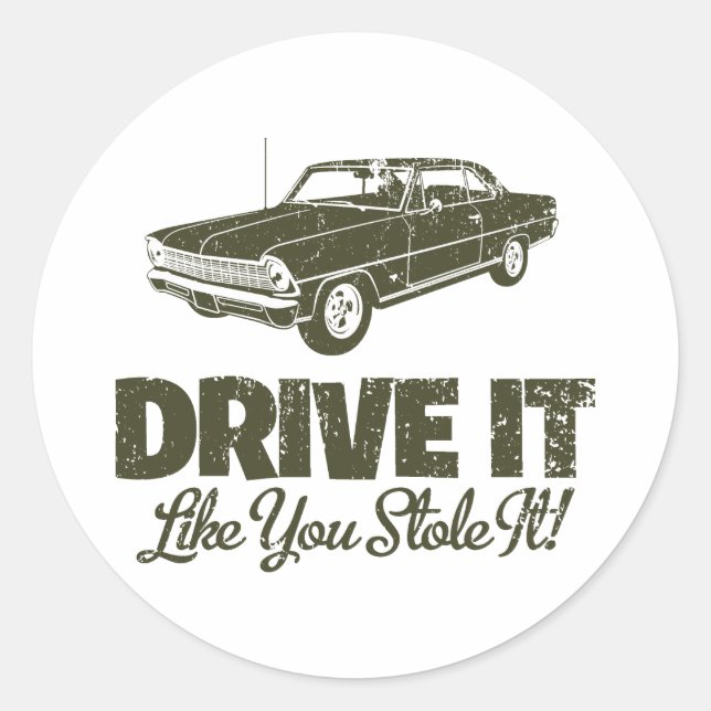 Sticker Rond Chevrolet Nova SS 1967 (Devant)