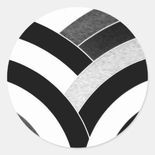 Sticker Rond chevrons chic et design