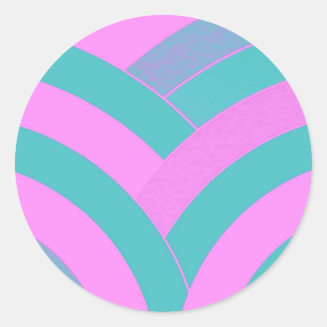 Sticker Rond chevrons chic et design (Devant)