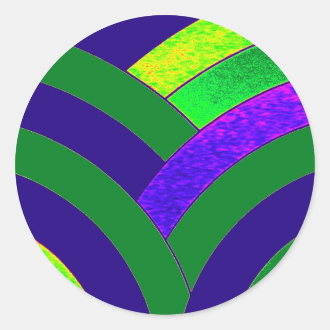 Sticker Rond chevrons chic et design (Devant)