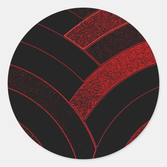Sticker Rond chevrons chic et design (Devant)