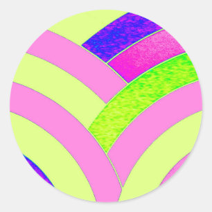 Sticker Rond chevrons chic et design