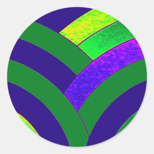 Sticker Rond chevrons élégants modernes chics