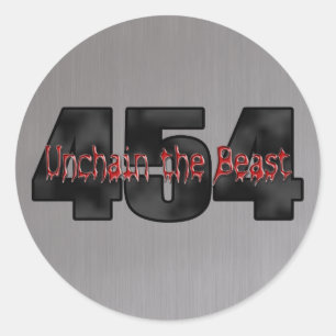 Sticker Rond Chevy 454 Big Block Beast