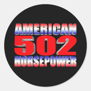 Sticker Rond Chevy 502 grand bloc Muscle Car