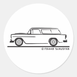 Sticker Rond Chevy Nomad Bel Air 1955