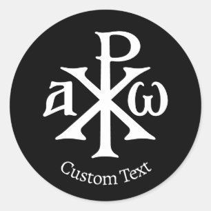 Sticker Rond Chi Rho Christogram