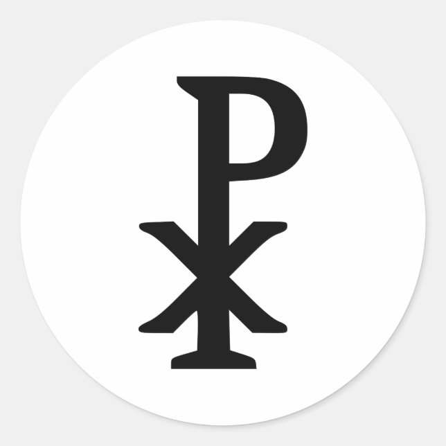 Sticker Rond Chi rho - Jésus (Devant)