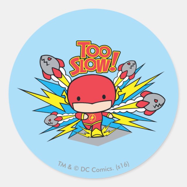 Sticker Rond Chibi Flash Rockets (Devant)