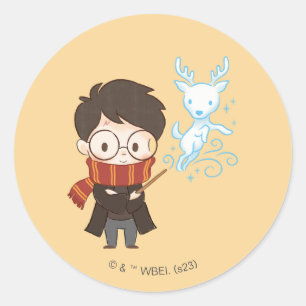 Sticker Rond Chibi HARRY POTTER™ Patronus