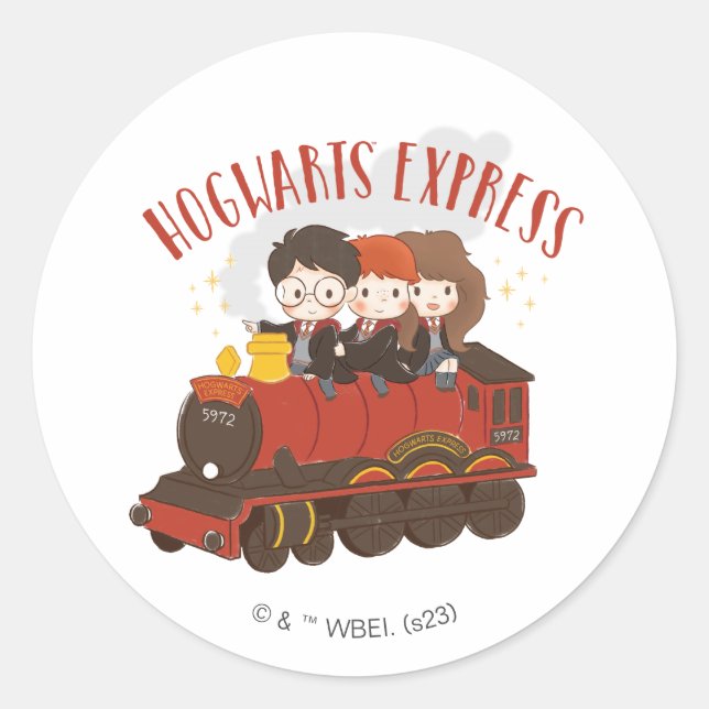 Sticker Rond Chibi HOGWARTS EXPRESS™ Ride (Devant)