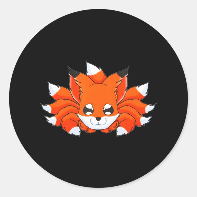 Sticker Rond Chibi Nine Tail Fox (Devant)