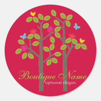 Sticker Rond CHic Boutique Rouge AFFAIRES OCCASION CADEAU STICK