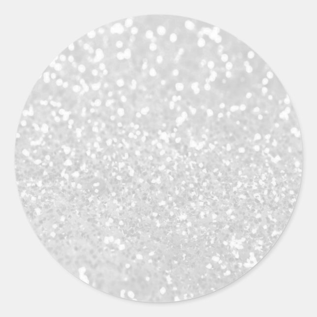 Sticker Rond chic glamour Parties scintillant White Faux (Devant)