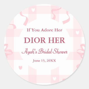 Sticker Rond Chic High End Parfum Thème Pink Party Favoriser