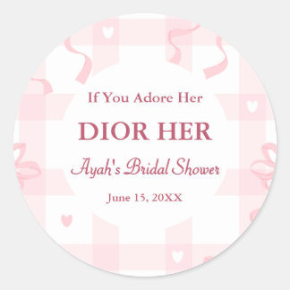 Sticker Rond Chic High End Parfum Thème Pink Party Favoriser