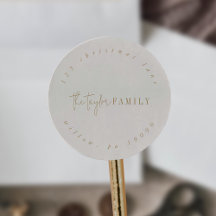 Chic moderne | Gold Family Circulaire Adresse de r
