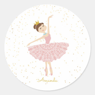 Sticker Rond chic petit chevalet de ballerine