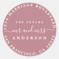 Chic Script Future M. Mme Retour Adresse Purple