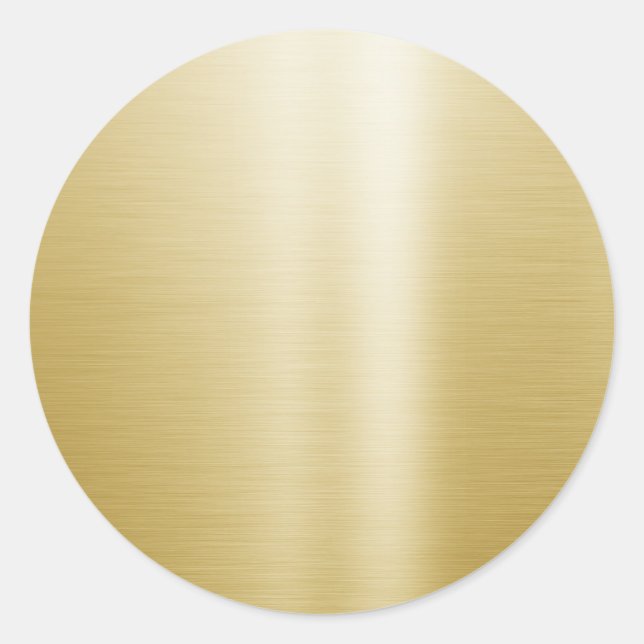 Sticker Rond Chic Template Blank Your Custom Text Glamour Gold (Devant)