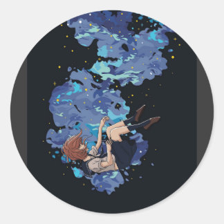Sticker Rond Chica al vacío