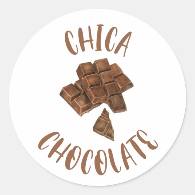 Sticker Rond Chica chocolate The Chocolate Girl (Devant)