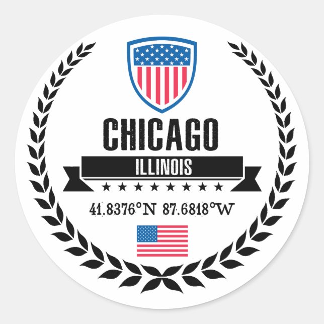 Sticker Rond Chicago (Devant)