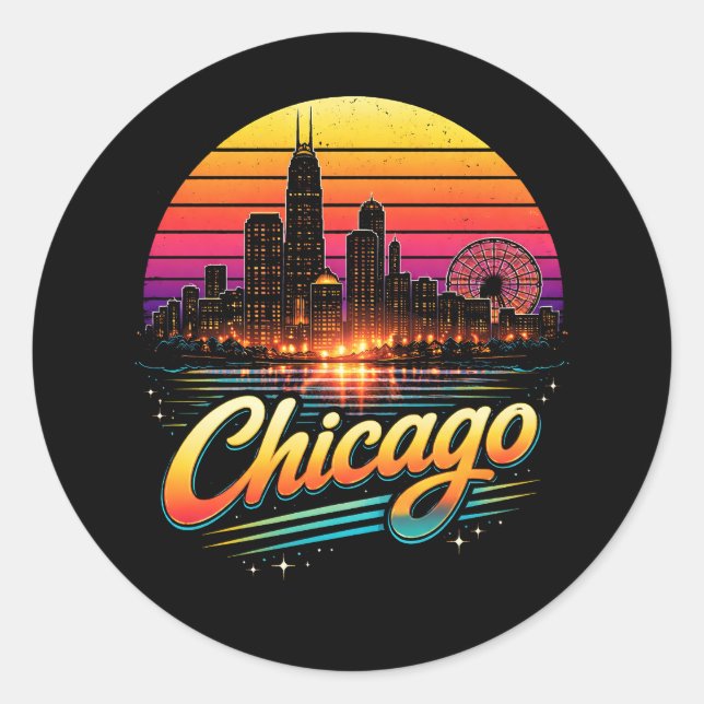 Sticker Rond Chicago (Devant)