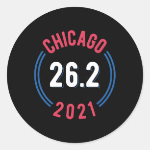 Sticker Rond Chicago 2021 Marathon 262