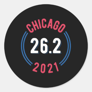 Sticker Rond Chicago 2021 Marathon 262