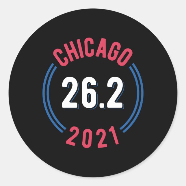 Sticker Rond Chicago 2021 Marathon 262 (Devant)